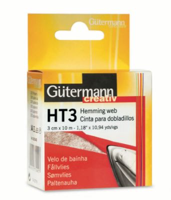 Gutermann sømfix 3cm x 10m hvit