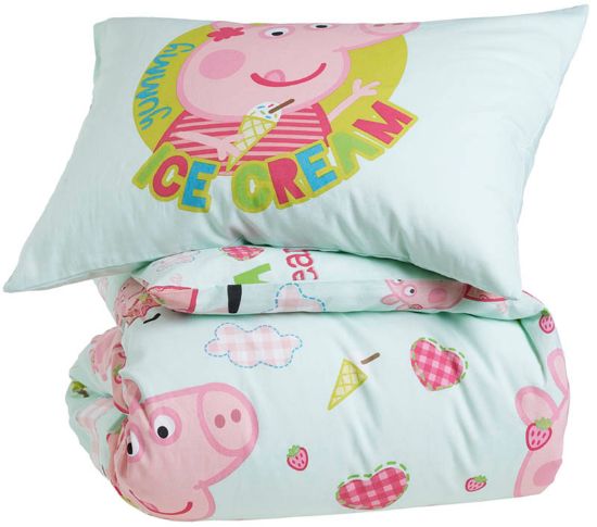 Peppa pig bomullsengesett 100x140 mint