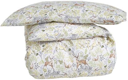 Eventyr bomullsengesett 80x100 cream