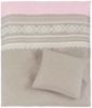 Marius flanellsengesett 80x100 beige/rosa