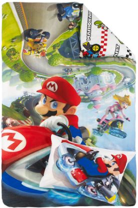 Mario Kart gravity bomullsengesett 140x200