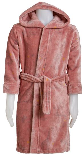 Dyrene flanellfleece badekåpe 2-3 år blush