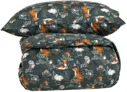 Woodland bomullsengesett 100x140 grønn