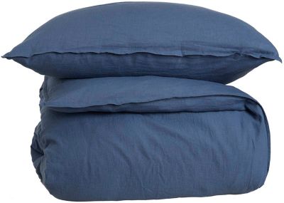 Made Lin/Bomullsengesett 200x220 denim blå