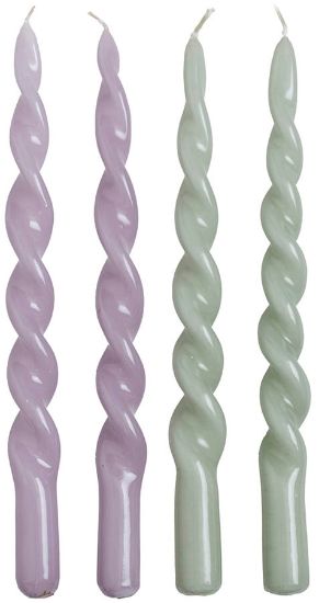 Twisty snurrelys 4pk lilla/grønn