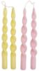 Twisty snurrelys 4pk gul/rosa