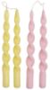 Twisty snurrelys 4pk gul/rosa