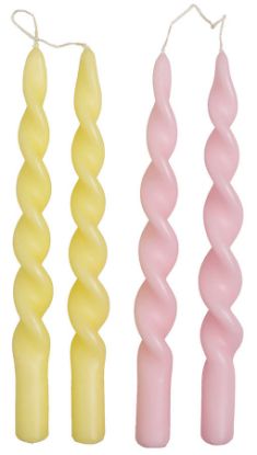 Twisty snurrelys 4pk gul/rosa