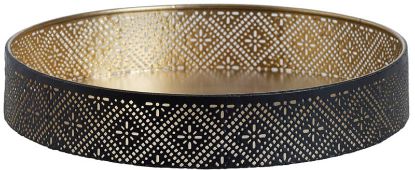 Gaia brett 25 cm svart og gull