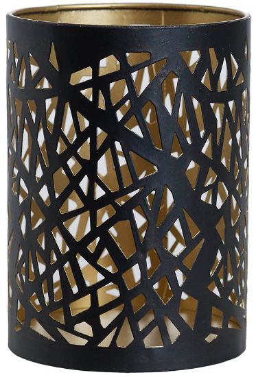Drew lyslykt 14 cm svart og gull