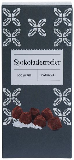 Sjokoladetrøfler med havsalt 100 gram