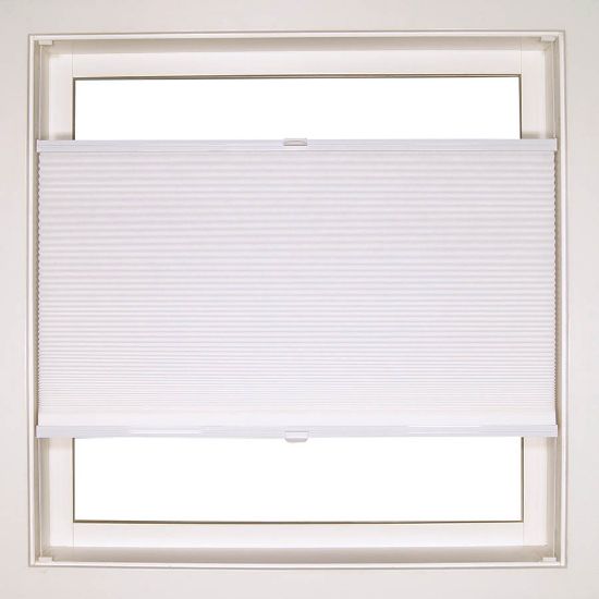 Plisse duette lysfiltrerende utspent 60x160 hvit 