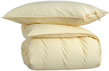 Plain cotton bomullsengesett lys gul