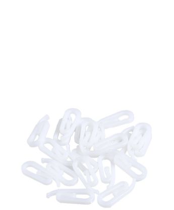 Rynkebåndskroker 20 pk hvit