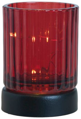 Lumine lyslykt med LED 10 cm rød