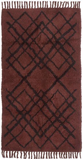 Robina gulvteppe 70x140 vinrød