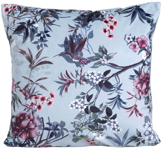 Floral pyntepute 50x50 lys grønn