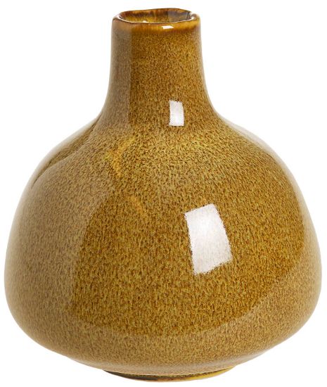 Karla vase 10 cm sennep