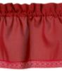 Lissen cafegardin 200x45 rød
