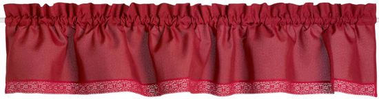 Lissen gardinkappe 250x40 rød
