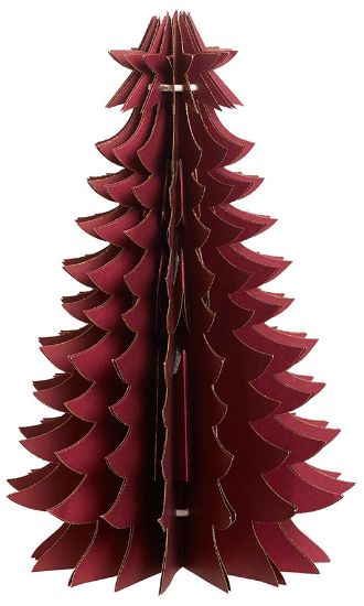 Santos juletre med ledlys 30 cm rød