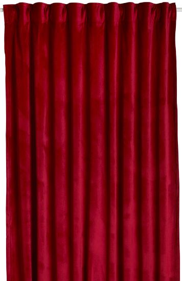 Feliz velourgardin 140x230 mørk rød