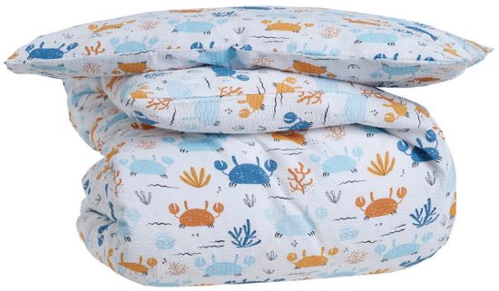 Moby kreppsengesett 100x140 hvit