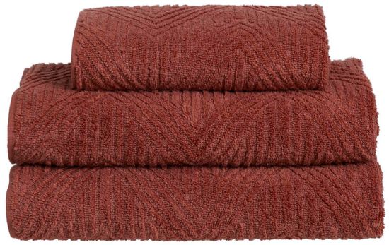 Toledo håndkle 50x90 terracotta