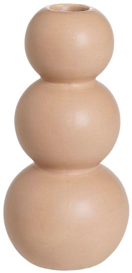 Vilde lysestake 15 cm beige