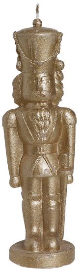 Nøtteknekker figurlys 18 cm gull