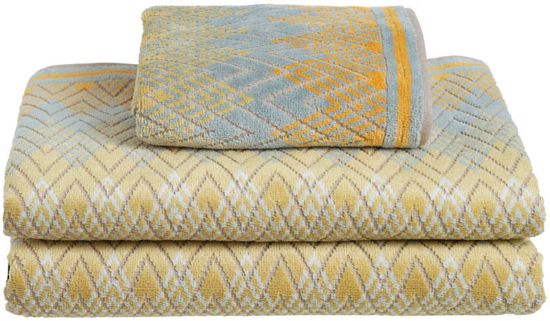 Tweez håndkle 70x130 gul/grønn