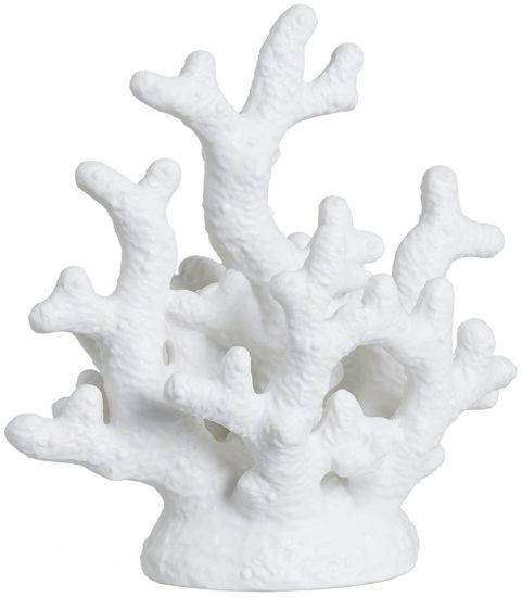 Cairns koralldekorasjon 18 cm hvit