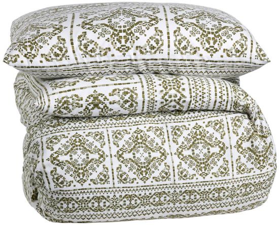 Arrato flanellsengesett 140x200 grønn