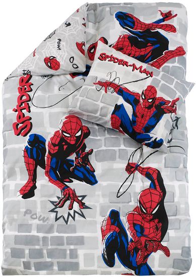 Spiderman web bomullsengesett 140x200