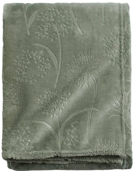 Flores pledd 130x170 grønn