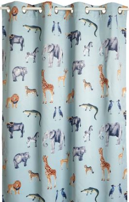 Wildlife lysdempende gardin 140x160 