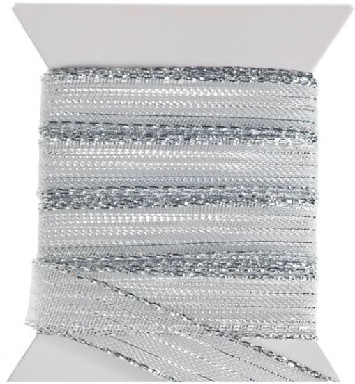 SILVER DEKORBÅND 1,3CM - 5M