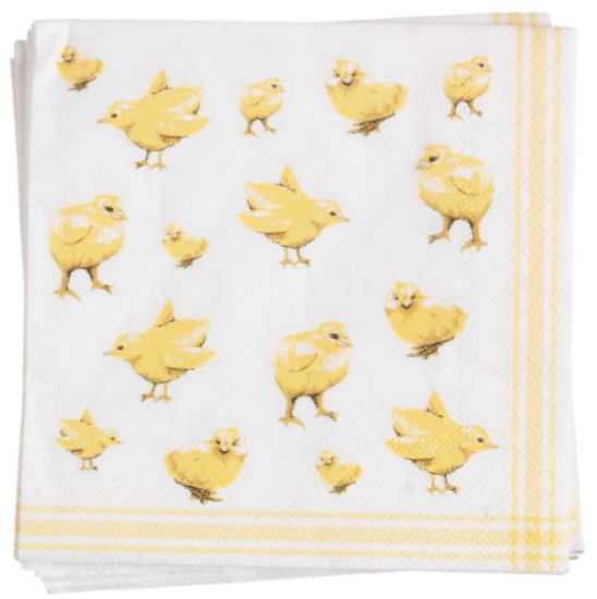 Pollo serviett 33x33 gul
