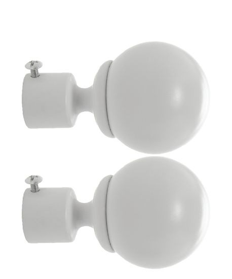 Ball endestykker 25/28 2pk hvit