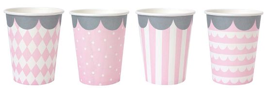 Jabadabado party kopp lys rosa