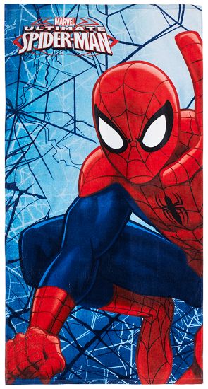 Spiderman håndkle 70x140 blå