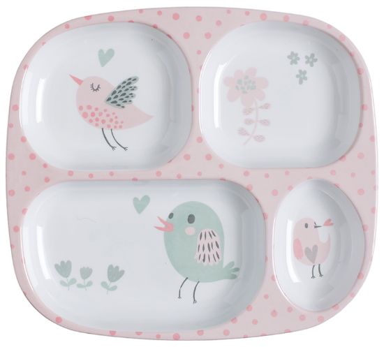 Maia tallerken 4 rom rosa