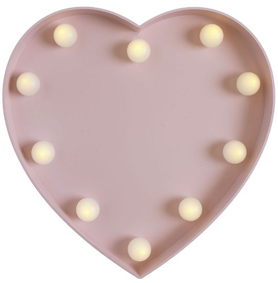 Lita ledlys hjerte rosa