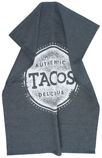 Tacos kjøkkenhåndkle grå