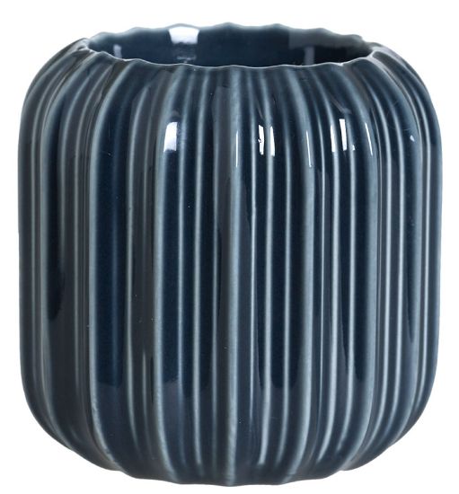 Loom telysholder 7,5 cm blå