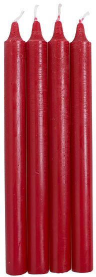 Cena kronelys 25 cm rød