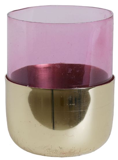 Crome telysestake/vase vinrød