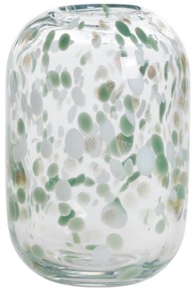 Naya vase 20 cm grønn/gull
