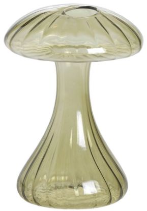 Mushroom vase 13 cm grønn