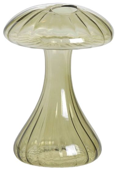 Mushroom vase 13 cm grønn